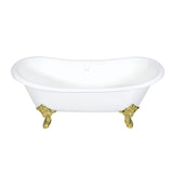 Cast Iron Double Slipper Clawfoot Tub (No Faucet Drillings)