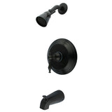 Milano Tub And Shower Faucet In Metal Lever Handle