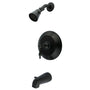 Milano Tub And Shower Faucet In Metal Lever Handle
