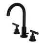 Modern Widespread Bathroom Faucet with Brass Pop-Up