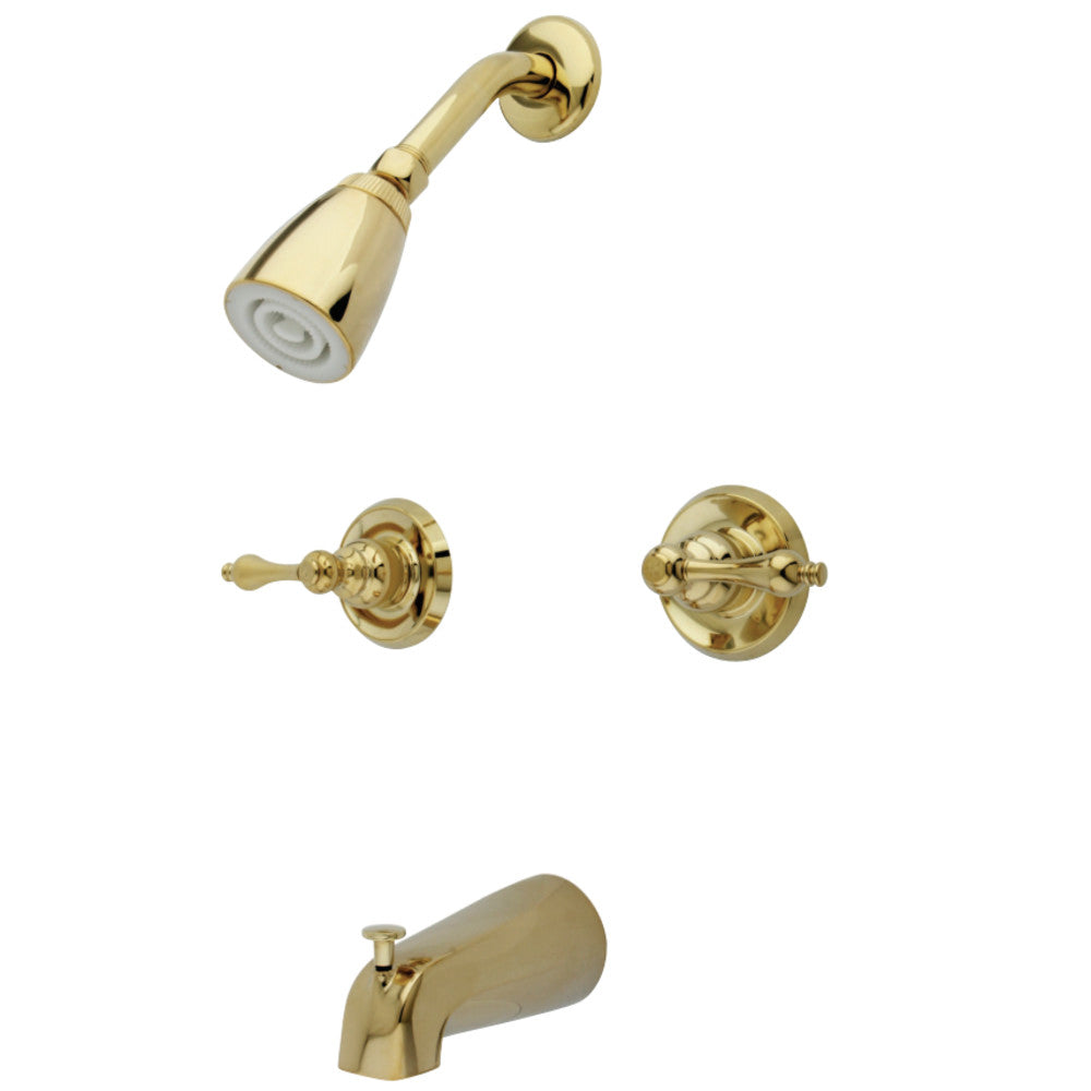 Magellan Twin Handle Tub & Shower Faucet With Decor Lever Handle