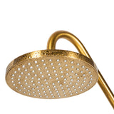 Rain Shower System W/ 8" Showerhead - 36.25"H X 8"W X 23.75"D - Brass - Adjustable Brass Slider - Surface Mounted Shower Systems