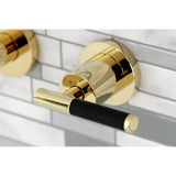 Kaiser Two Handle 3-hole Wall Mount Bathroom Sink Faucet