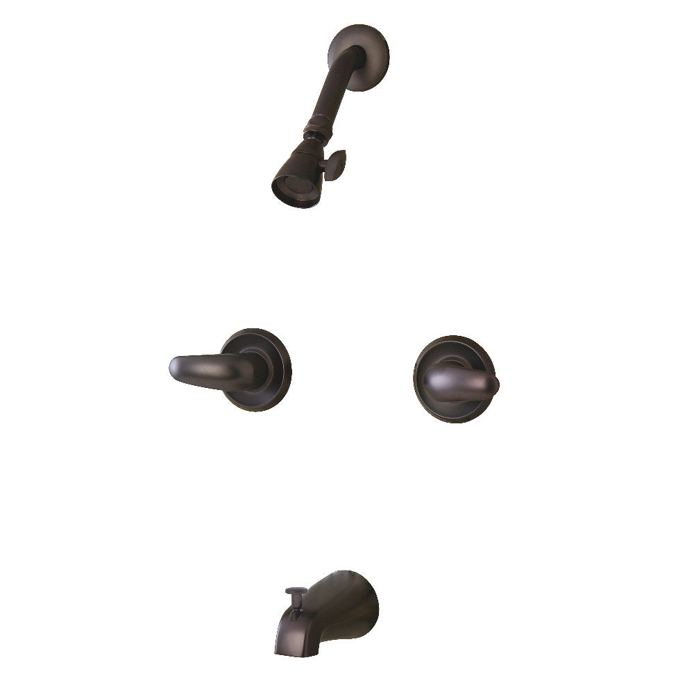 Tub And Shower Faucet With Dual Lever Handles