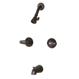 Tub And Shower Faucet With Dual Lever Handles