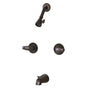 Tub And Shower Faucet With Dual Lever Handles